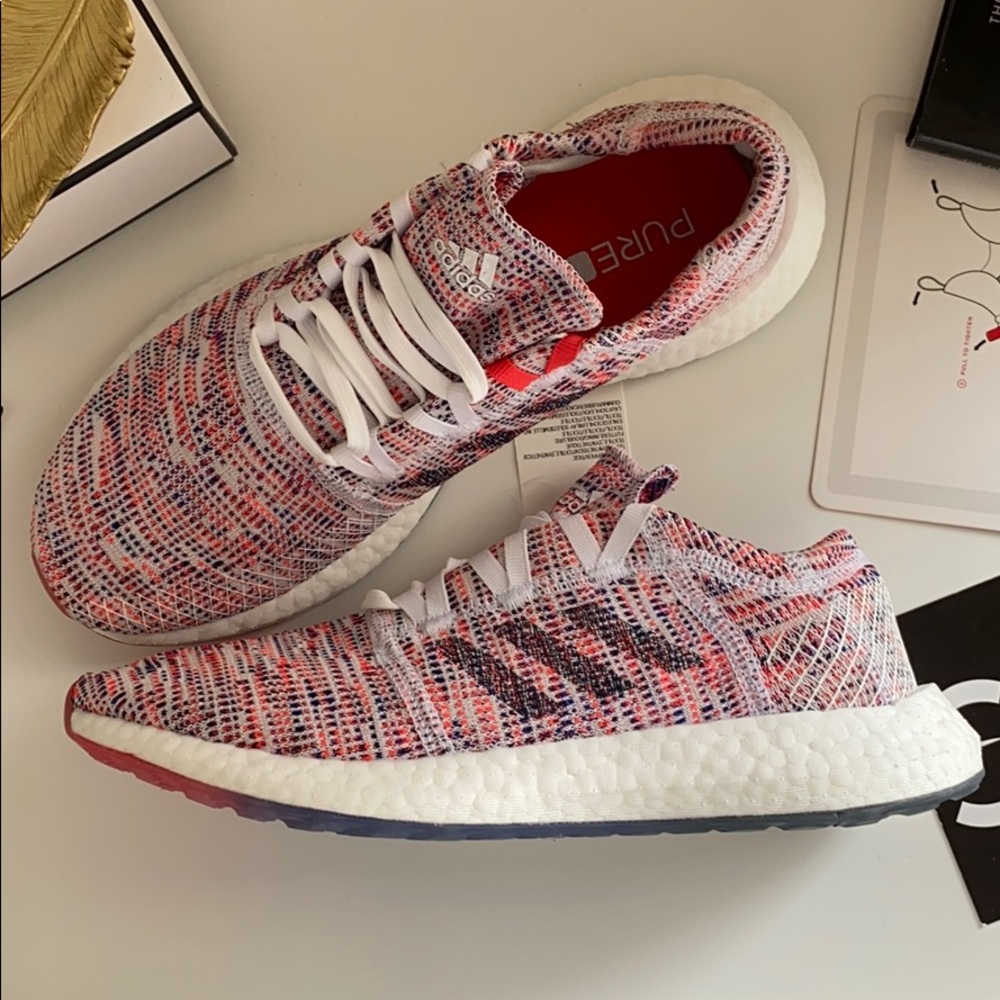 NWT Adidas pureboost pink running shoes - Picture 4 of 8